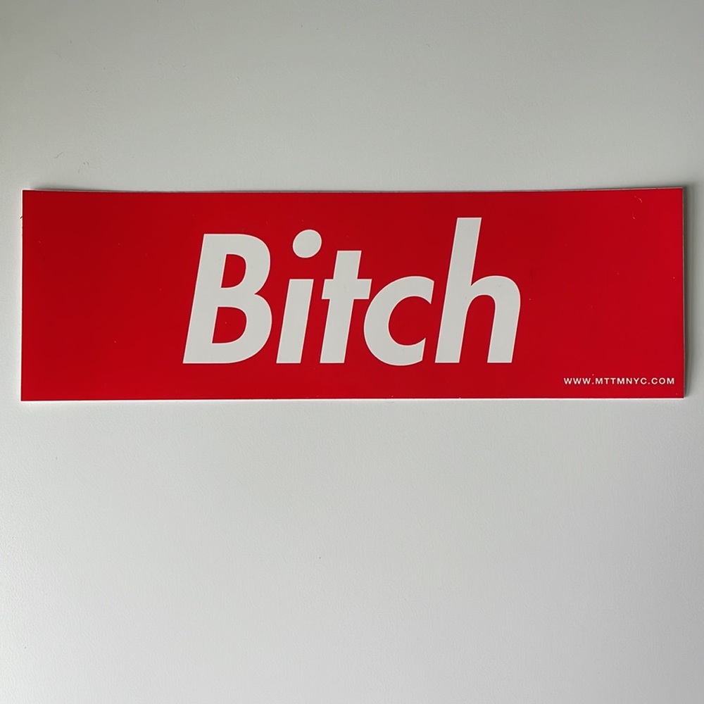 LAST CHANCE Married to the mob B!TCH sticker - red